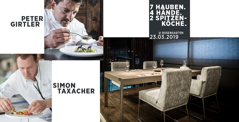 Gourmet Event Peter Girtler und Simon Taxacher Relais Chateaux Rosengarten Kirchberg Kitzbuehel